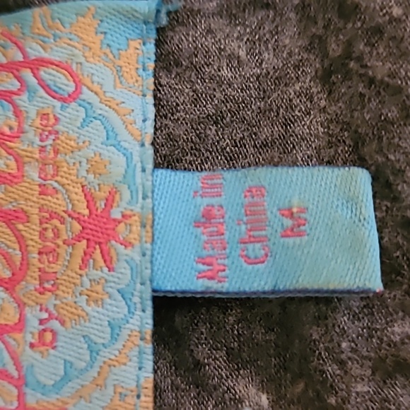 Plenty by Tracy Reese Top Blouse Grey Ruffles Button Up Soft High Collar - Picture 12 of 14